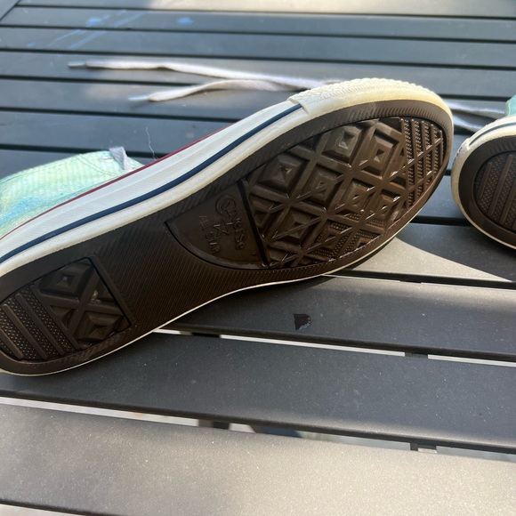 Aqua Sparkly High Top Converse - Picture 5 of 5